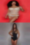The naked woman before after